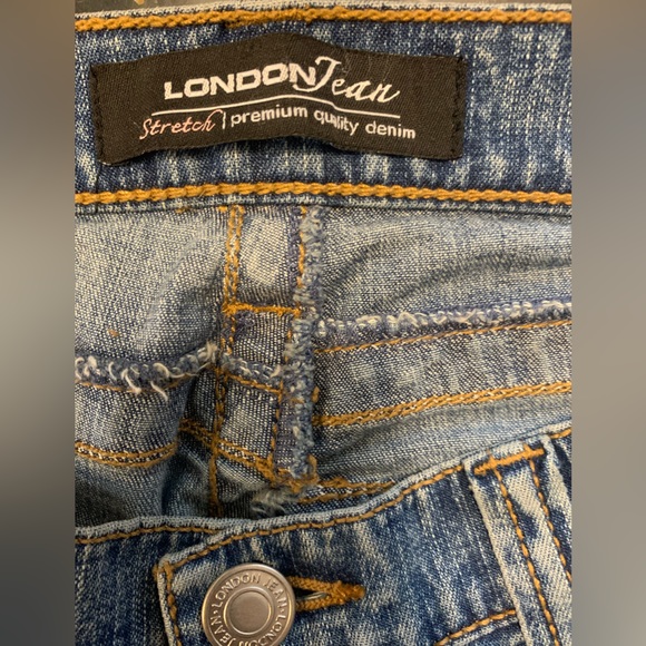 London Jean Premium Denim Flare Leg Jeans Size 2 - Picture 4 of 5